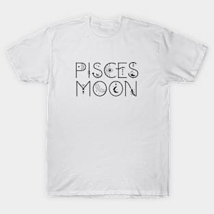 Pisces moon sign celestial typography T-Shirt